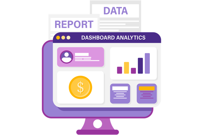 Startup dashboard analytics  Illustration