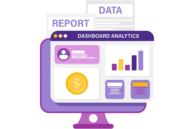 Startup dashboard analytics  Illustration