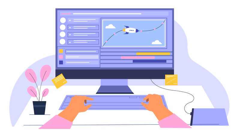 Startup Designing work  Illustration