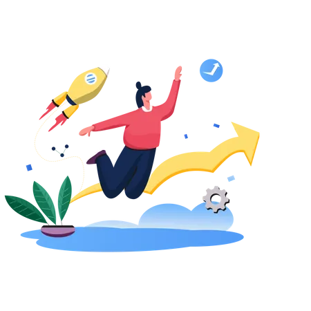 Startup-Erfolg  Illustration