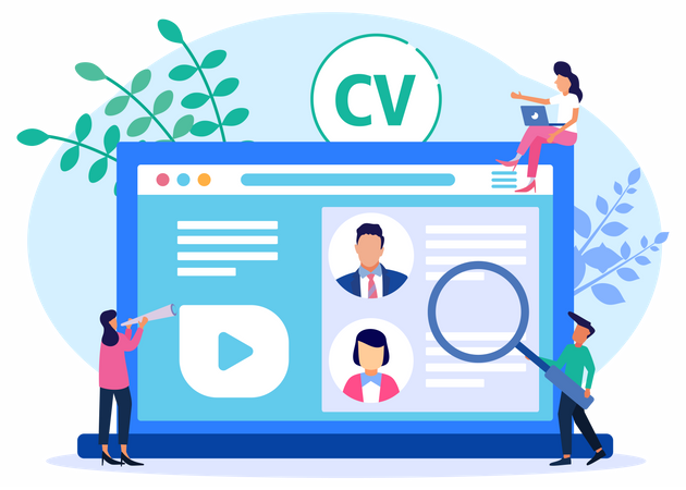 Startup Finding employee  Illustration