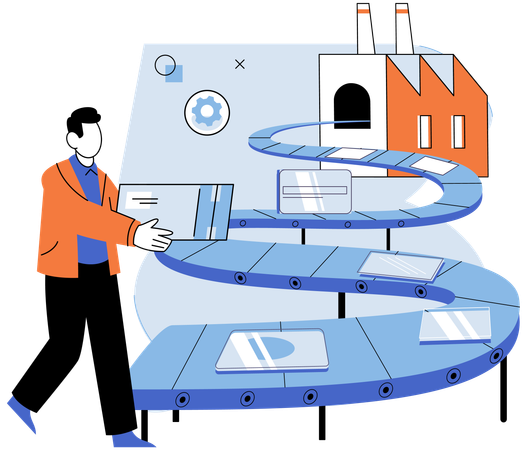 Startup focuses on development cutting-edge technology  Illustration