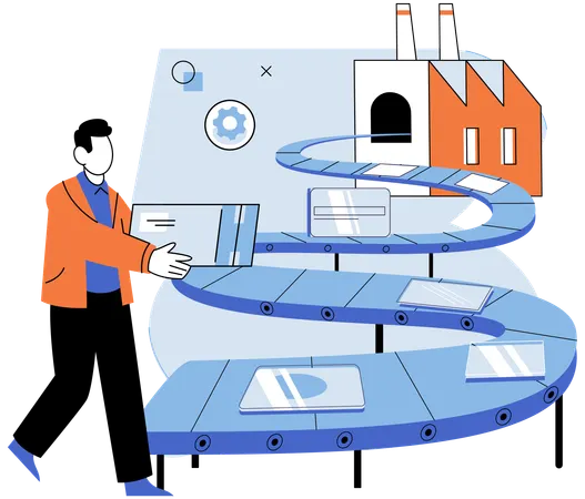 Startup focuses on development cutting-edge technology  Illustration