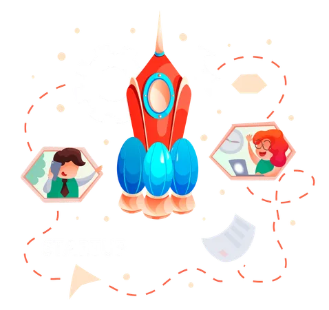 Startup-Geschäftsprojekt  Illustration