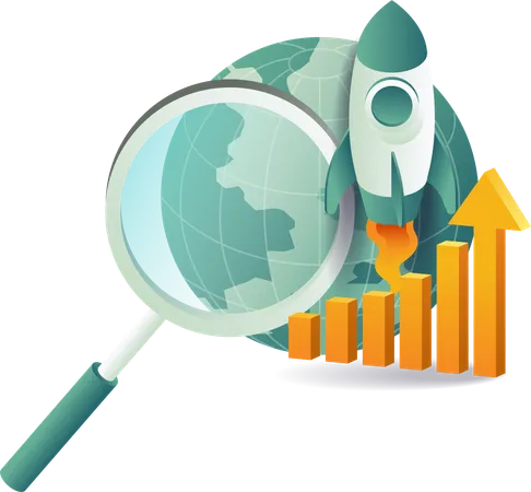 Startup growth and startup analysis  Illustration