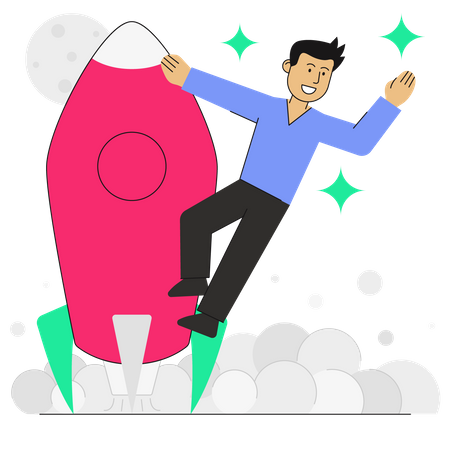 Startup Launch Illustration