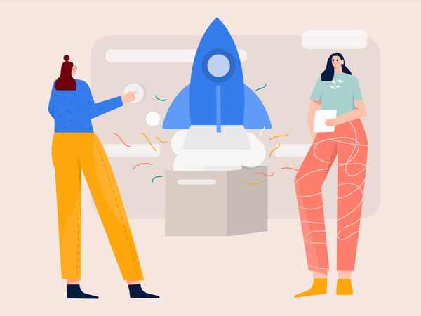 Startup launch  Illustration