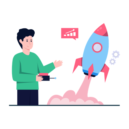 Startup launch  Illustration