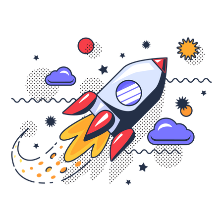 Startup launch  Illustration