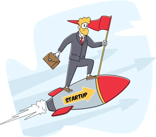 Startup launch  Illustration