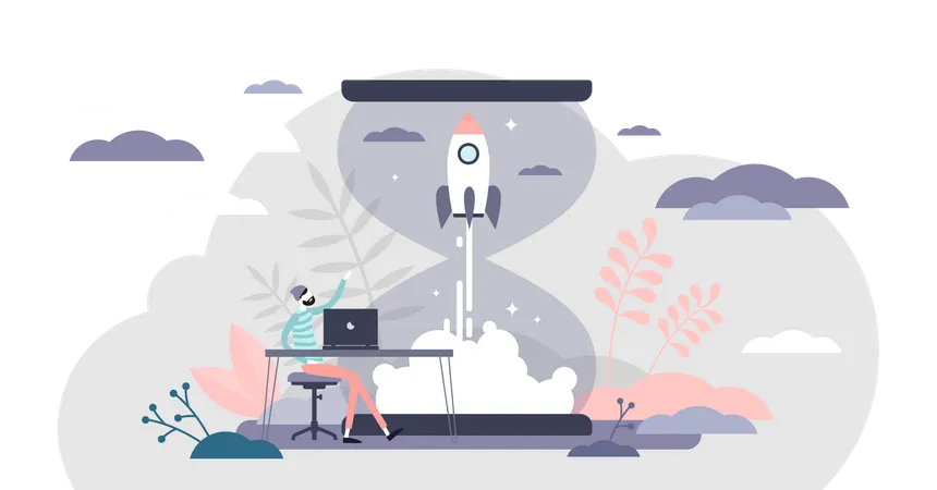 Startup launch  Illustration