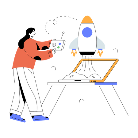 Startup Launch  Illustration