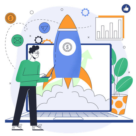 Startup marketing  Illustration