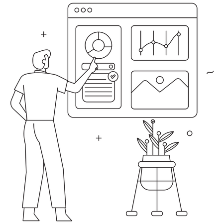 Startup Searching data  Illustration