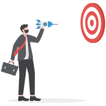 Startup success target  Illustration