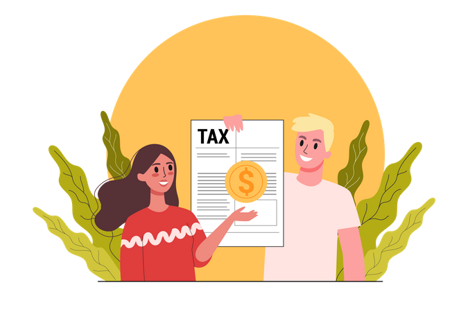 Startup tax documentation Illustration