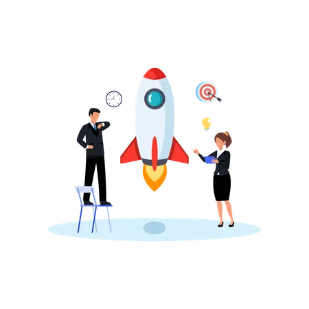 Startup Flat Illustration In This Design You Can See How Technology Connect To Each Other Each File Comes With A Project In Which You Can Easily Change Colors And More Illustration