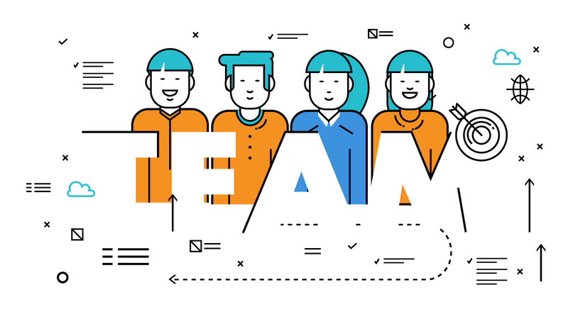 Startup team  Illustration