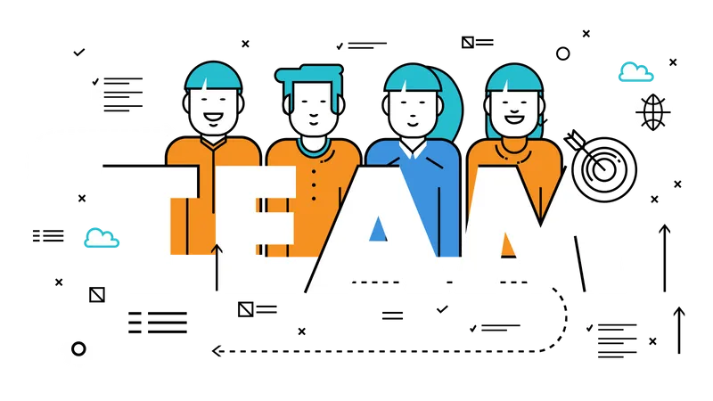 Startup team  Illustration