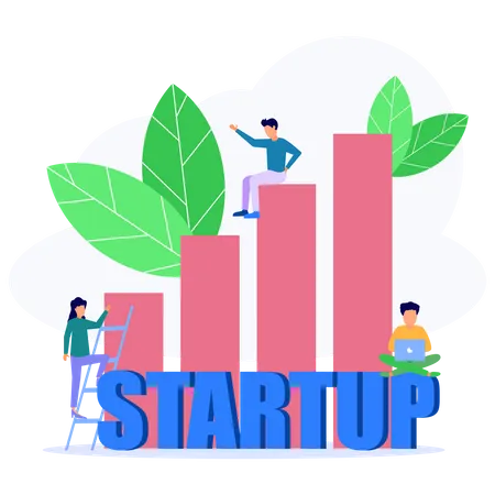 Startup Team  Illustration