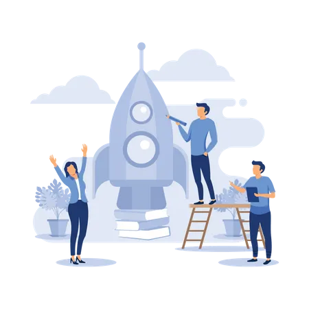 Startup team  Illustration