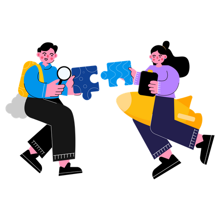 Startup Team Work  Illustration