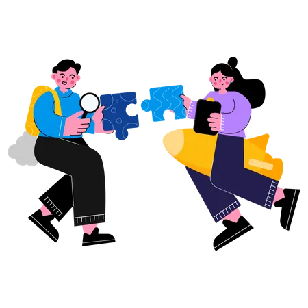 Startup Team Work  Illustration