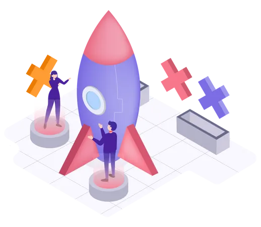 A Rocket Like Business For The Era Of Trade Without Borders The Vector Illustration Isometric Design Concept Illustration