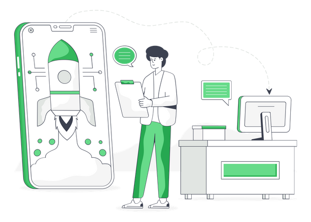 Startup-Technologie  Illustration