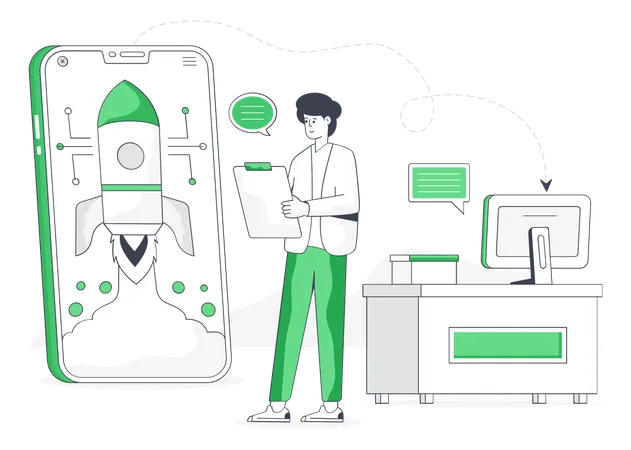 Startup-Technologie  Illustration