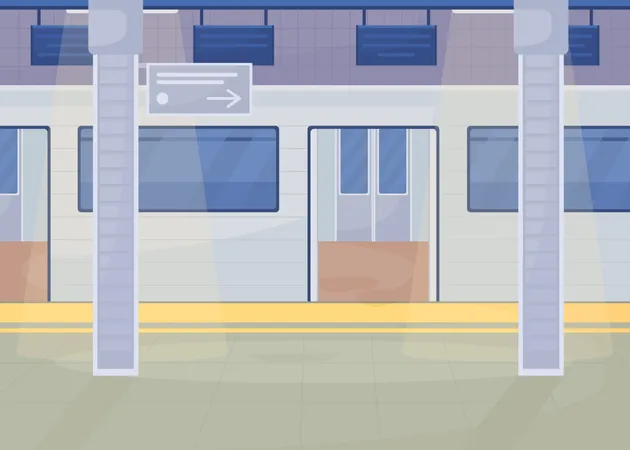Station de métro  Illustration
