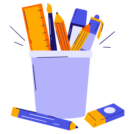 Stationery in Glass  Illustration