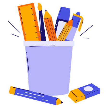 Stationery in Glass  Illustration