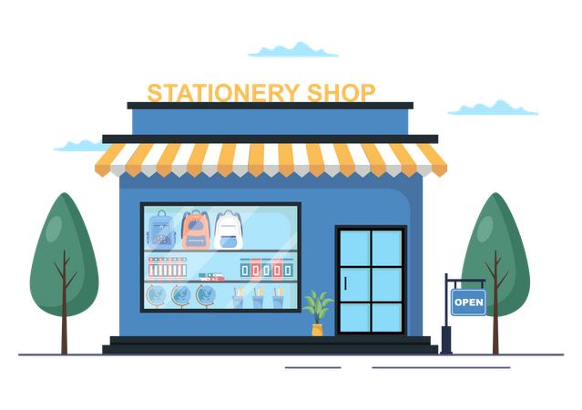 Stationery shop Building  Illustration