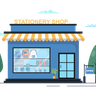 illustration for shop building