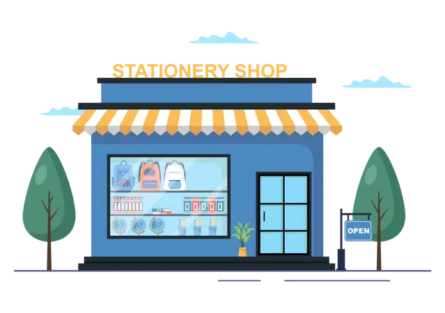 Stationery shop Building  Illustration