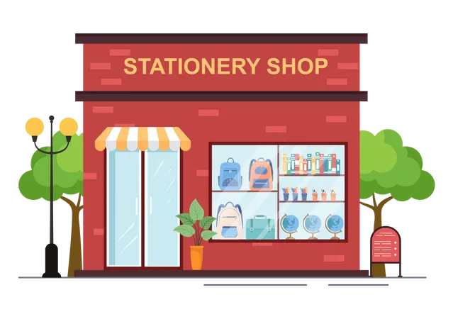 Stationery shop  Illustration