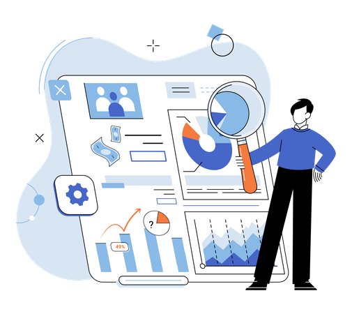 Statistical analysis crucial for drawing meaningful insights from market research data  Illustration