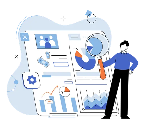 Statistical analysis crucial for drawing meaningful insights from market research data  Illustration