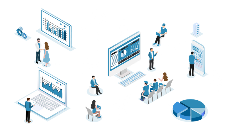 Statistical analysis in meeting  Illustration