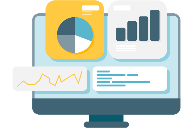 Statistical dashboard  Illustration