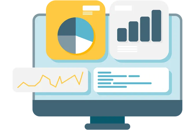 Statistical dashboard  Illustration