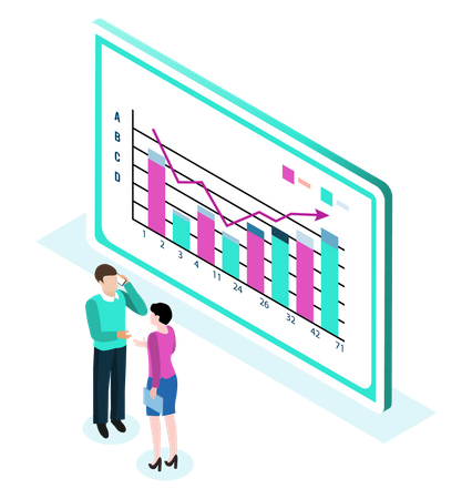 Statistical data analysis by team  Illustration