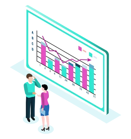 Statistical data analysis by team  Illustration