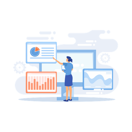 Statistical data research  Illustration