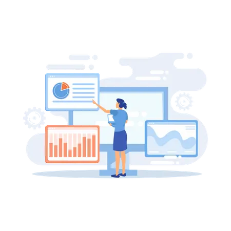 Statistical data research  Illustration