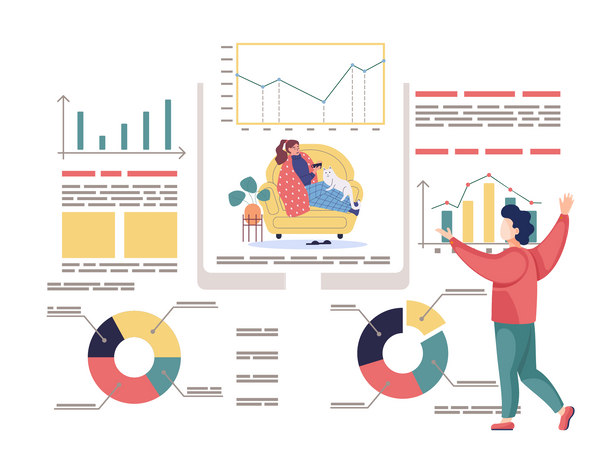 Statistics of illnesses  Illustration