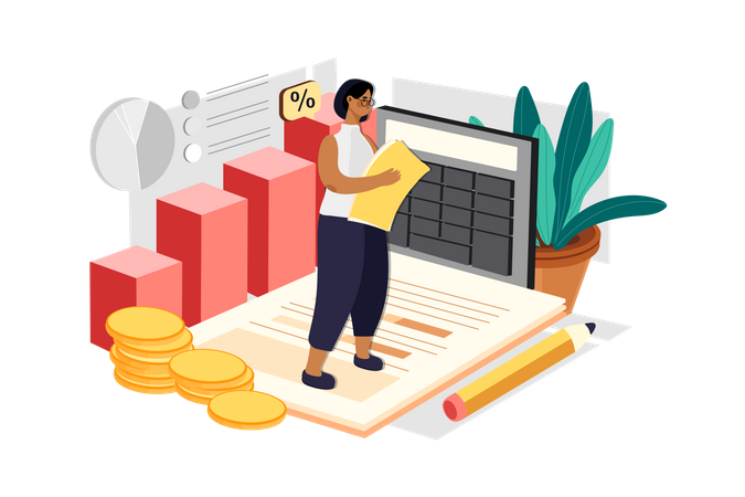 Statistiken berechnen  Illustration