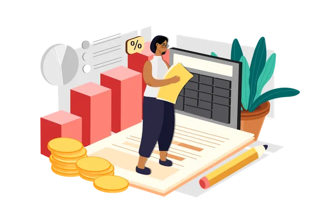 Statistiken berechnen  Illustration