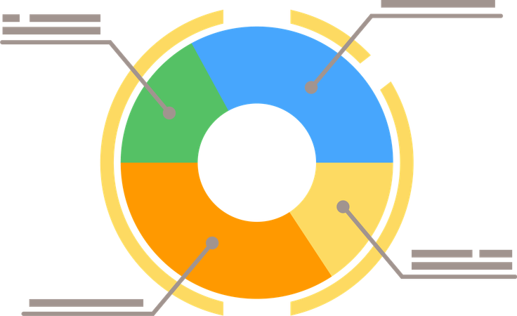 Statistikgrafik für Report  Illustration